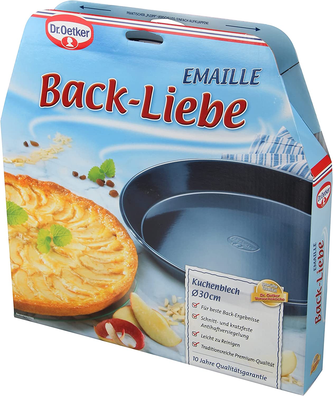 Dr. Oetker 2361 Kuchenblech Back-Liebe Emaille,  Ø 30 cm